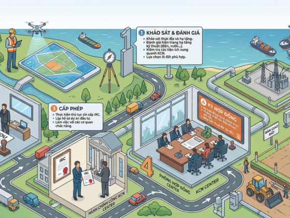 Trọn bộ thủ tục thuê đất khu công nghiệp: Cập nhật 2026
