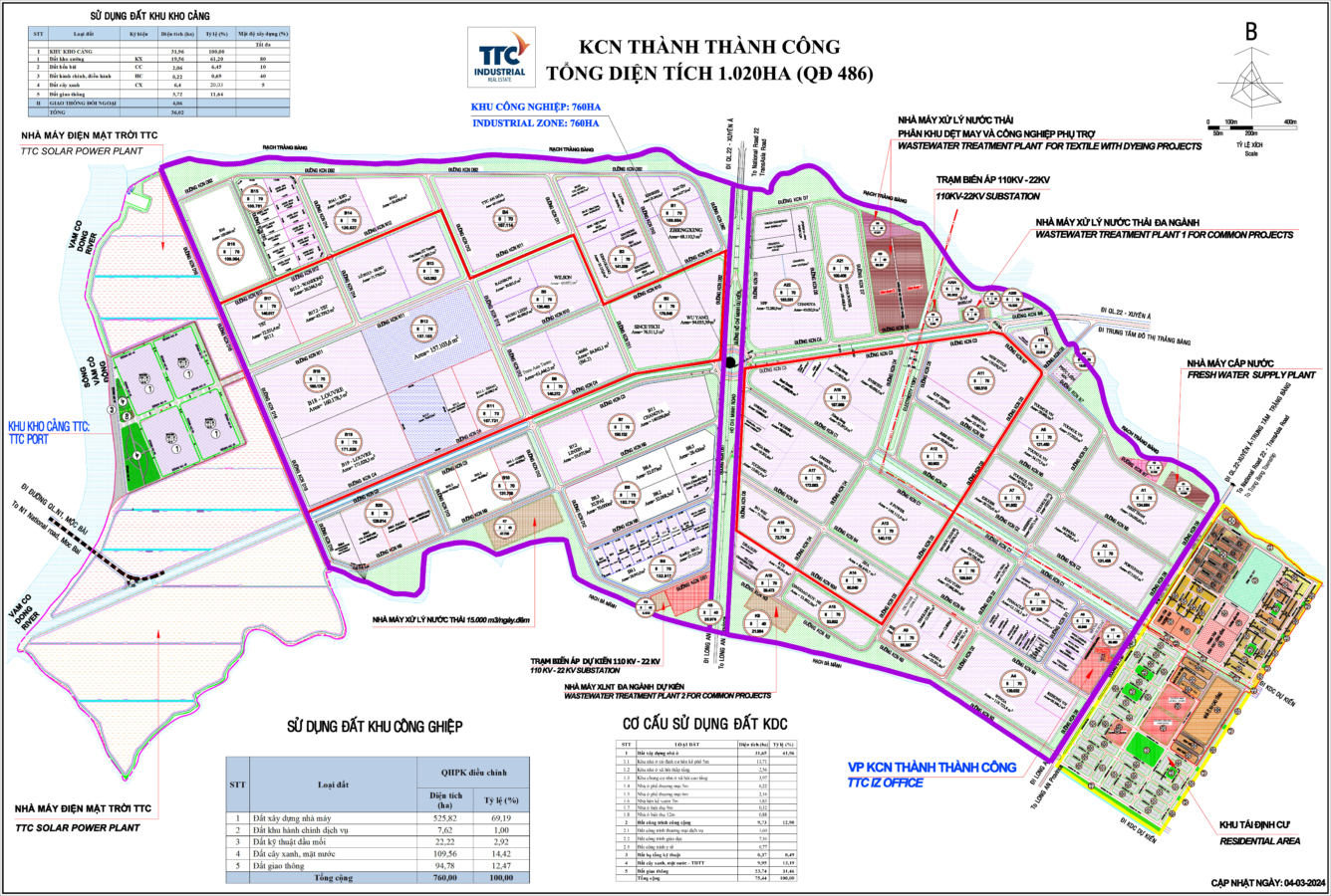 Bản đồ quy hoạch tổng thể Khu công nghiệp TTC Tây Ninh