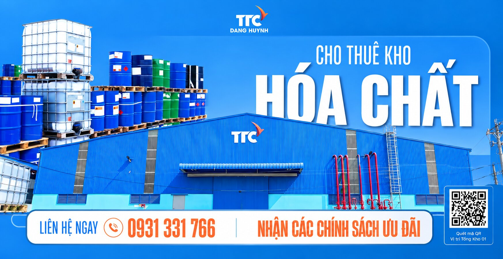 Dịch vụ thuê kho hóa chất tại TTC Đặng Huỳnh