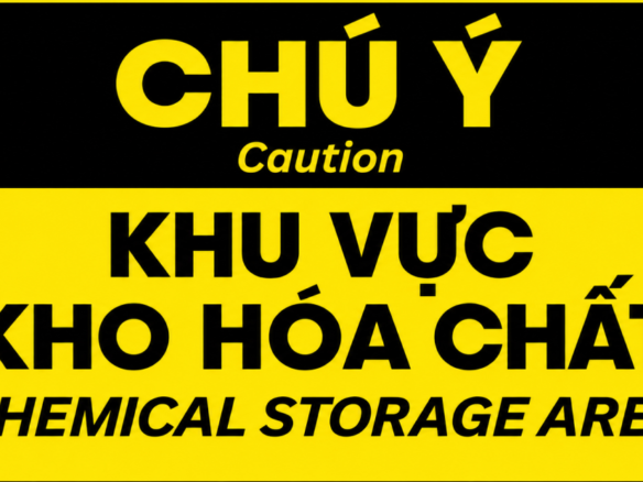 Biển cảnh báo kho chứa hóa chất